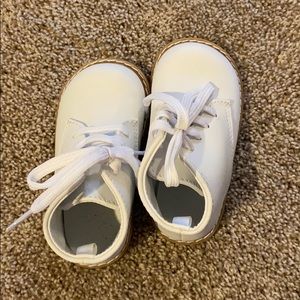 Baby boy white dress shoes